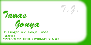 tamas gonya business card