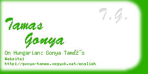 tamas gonya business card
